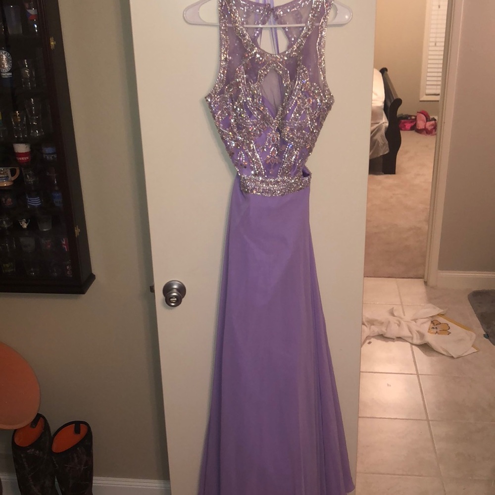 violet prom dress